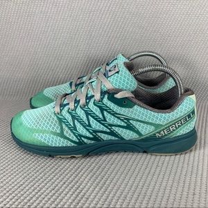 Merrell Women’s Size 8.5 Bare Access Ultra Running Shoes Sneakers Green Hiking